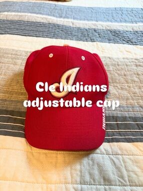 Simple I, for Indians Red Velcro Strap Baseball Cap